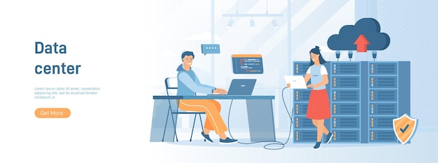 Proveedor de alojamiento de centros de datos tecnologías de almacenamiento de datos en la nube Racks de servidores centro de datos Flat conc