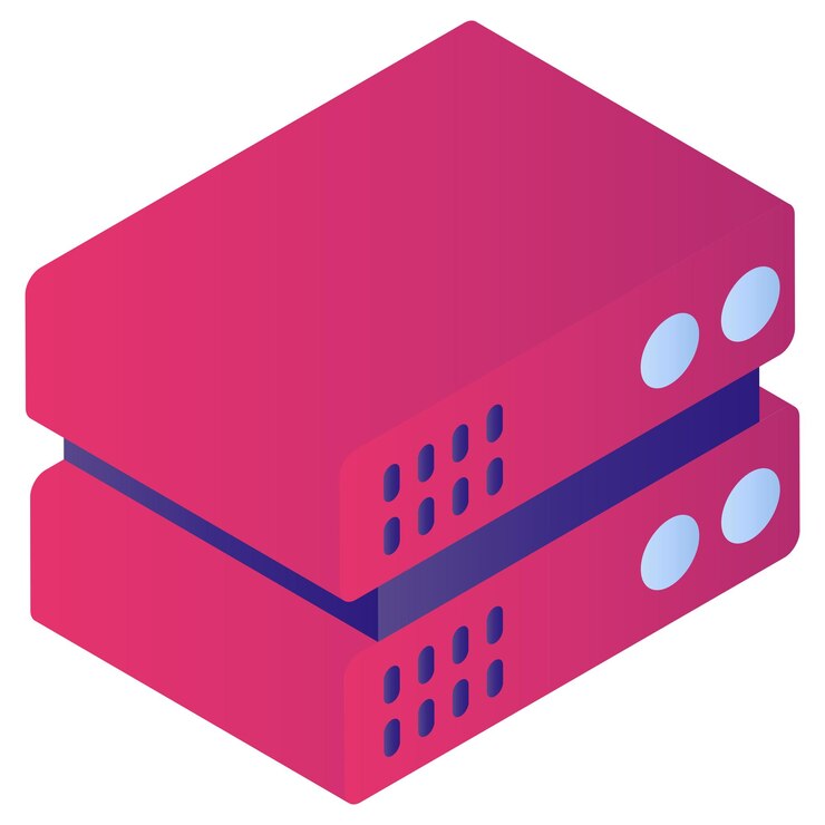 Vector proveedor de servicios administrados isométrico concept server soporte técnico vector color icon diseño nube