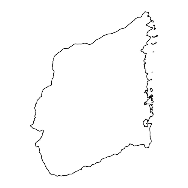 Provincia de Cabo Delgado mapa división administrativa de Mozambique Ilustración vectorial