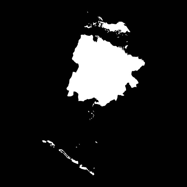 Provincia de Ciego de Ávila mapa división administrativa de Cuba Ilustración vectorial