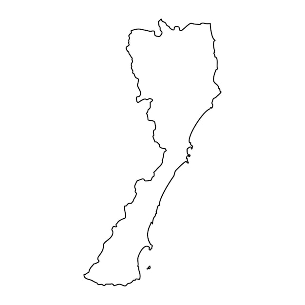Provincia de Prachuap Khiri Khan mapa división administrativa de Tailandia Ilustración vectorial