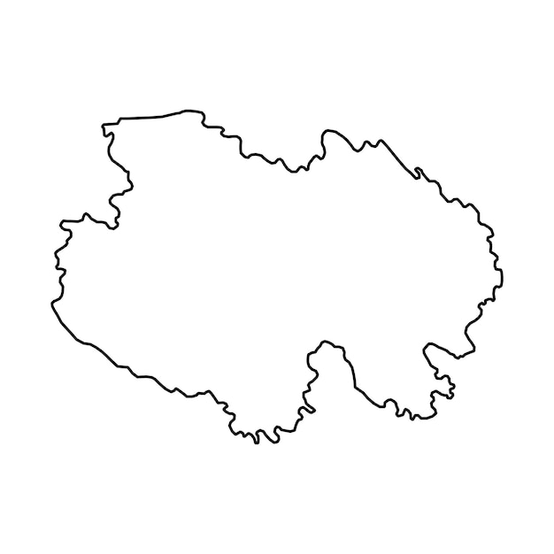Provincia de Qinghai mapa divisiones administrativas de China ilustración vectorial