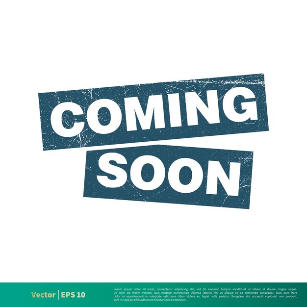 Próximamente Banner Dirty Grunge Vector Plantilla Ilustración Diseño Vector EPS 10