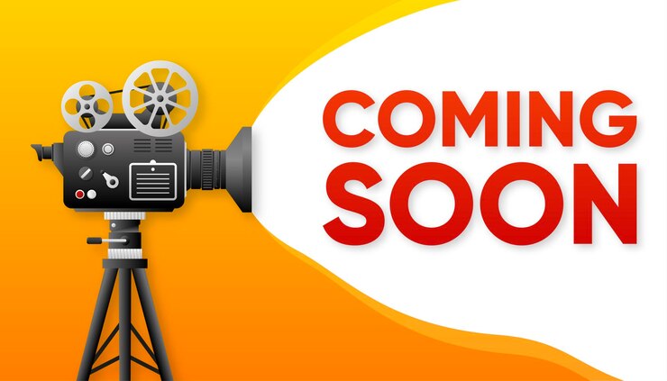 Vector próximamente cartel de tiempo de película película de cine cartel de proyector de película retro ilustración vectorial