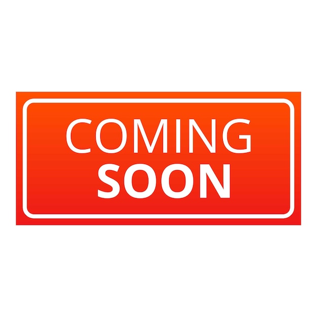 Próximamente icono de muestra Caricatura de Próximamente icono de vector de muestra para diseño web aislado sobre fondo blanco