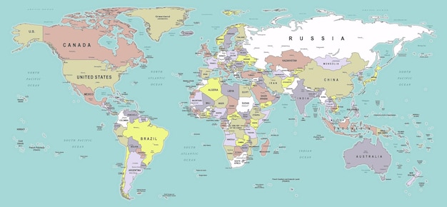 Proyección de Patterson del mapa del mundo político