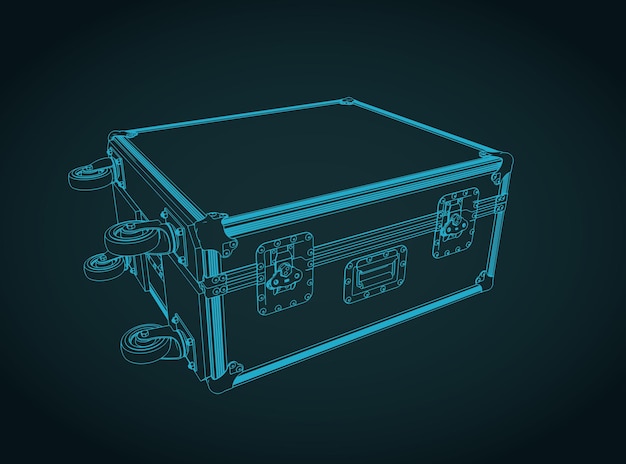 Proyecto de caja con ruedas para el transporte de equipos de concierto