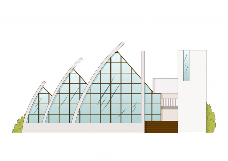 Vector proyecto de construcción de arquitectura vectorial