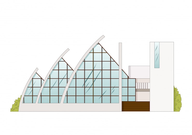 Vector proyecto de construcción de arquitectura vectorial