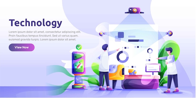 Proyecto de desarrollo de dos personas de negocios con desarrollo de activos virtuales
