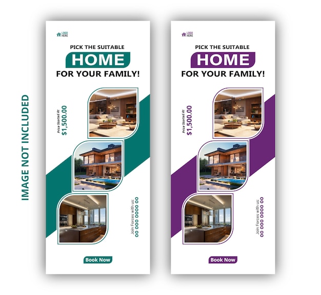 Proyecto inmobiliario de venta de casas únicas profesión de diseño de carteles enrollados