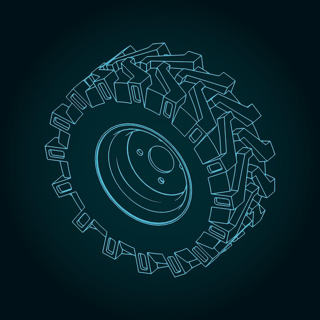 Proyecto de rueda del tractor