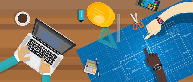proyecto de trabajo del equipo de la oficina de arquitectura