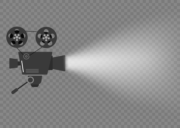 Proyector de cine de película antigua.