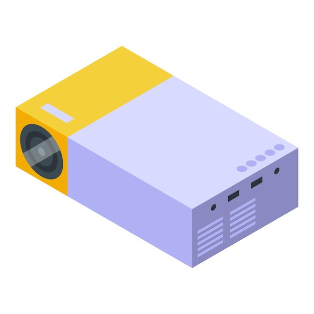 Proyector moderno que muestra una imagen de colores brillantes para el entretenimiento de cine en casa