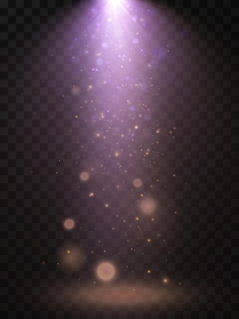 Proyectores Escena de efecto de luz para la presentación iluminada por focos Vector