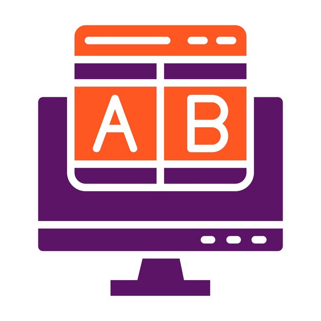 Prueba de Ab Ilustración del diseño del icono vectorial