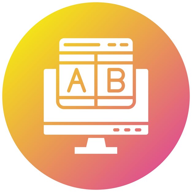 Prueba de Ab Ilustración del diseño del icono vectorial