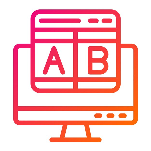 Prueba de Ab Ilustración del diseño del icono vectorial