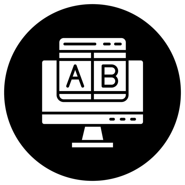 Prueba de Ab Ilustración del diseño del icono vectorial
