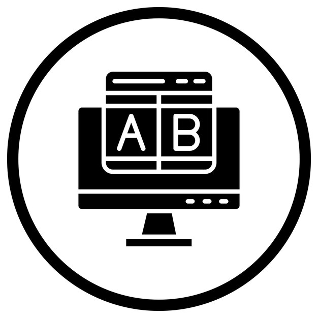 Prueba de Ab Ilustración del diseño del icono vectorial