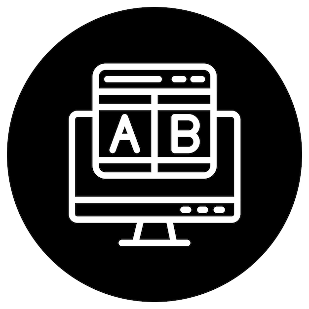 Prueba de Ab Ilustración del diseño del icono vectorial