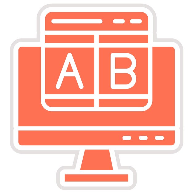 Prueba de Ab Ilustración del diseño del icono vectorial