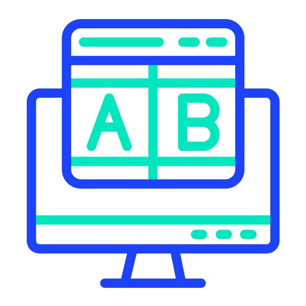 Prueba de Ab Ilustración del diseño del icono vectorial