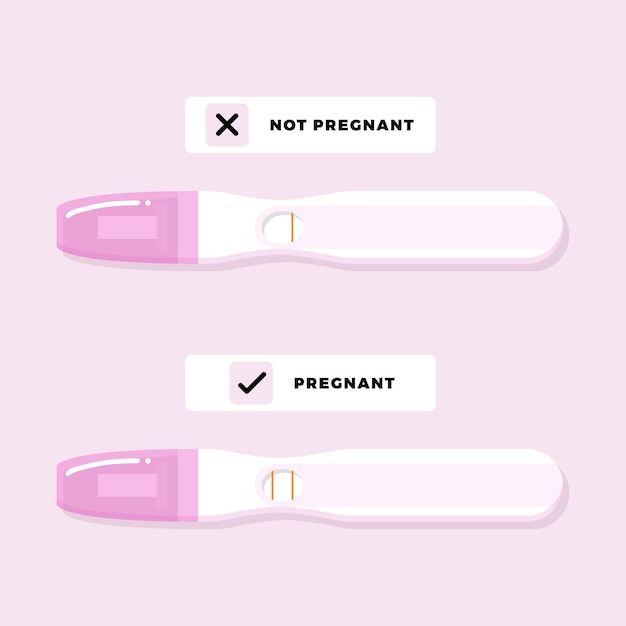 Vector prueba de embarazo ilustrada