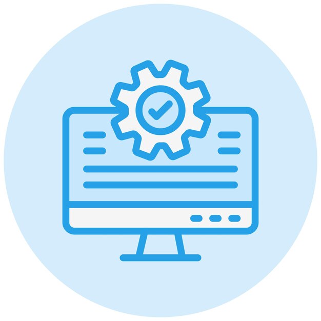 Prueba de la ilustración del diseño del icono vectorial