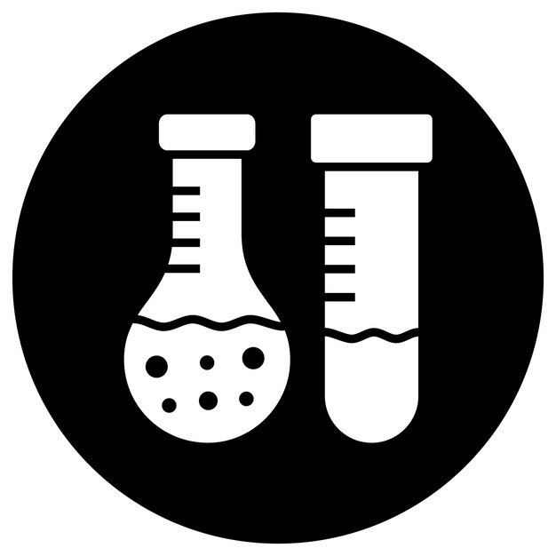 Prueba de laboratorio Ilustración del diseño del icono vectorial