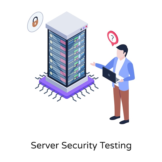 Vector prueba de seguridad del servidor