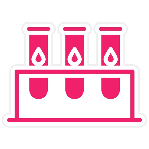 Pruebas de laboratorio de diseño vectorial Estilo de icono