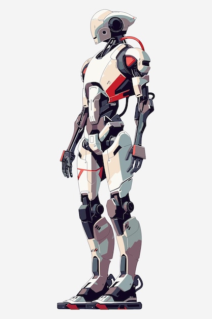 Vector psd robot cyberpunk futurista aislado en 3d en un fondo transparente