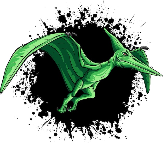 Pteranodon dinosaurio volador ilustración pterodáctilo volador criatura peligrosa prehistórica del período Jurásico Pterodactylus dinosaurio prehistórico