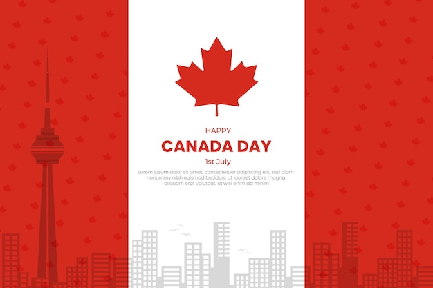 Vector publicación del día de canadá