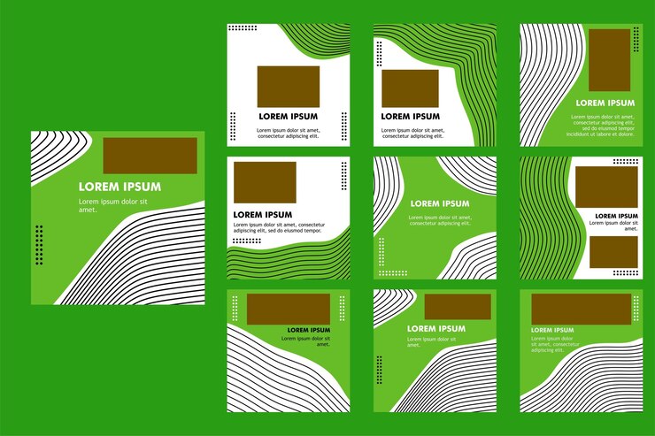 Vector una publicación de fondo en las redes sociales en color verde y blanco