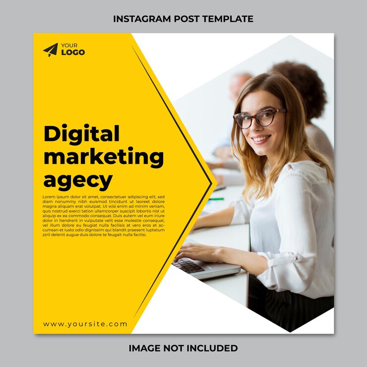 Publicación de instagram de agencia de marketing digital y plantilla de redes sociales
