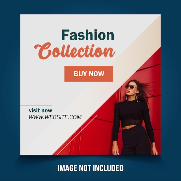 Publicación de instagram de banner de moda