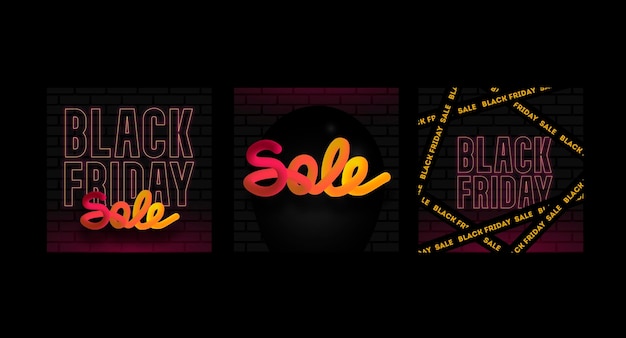 Vector una publicación para instagram sobre el tema del black friday