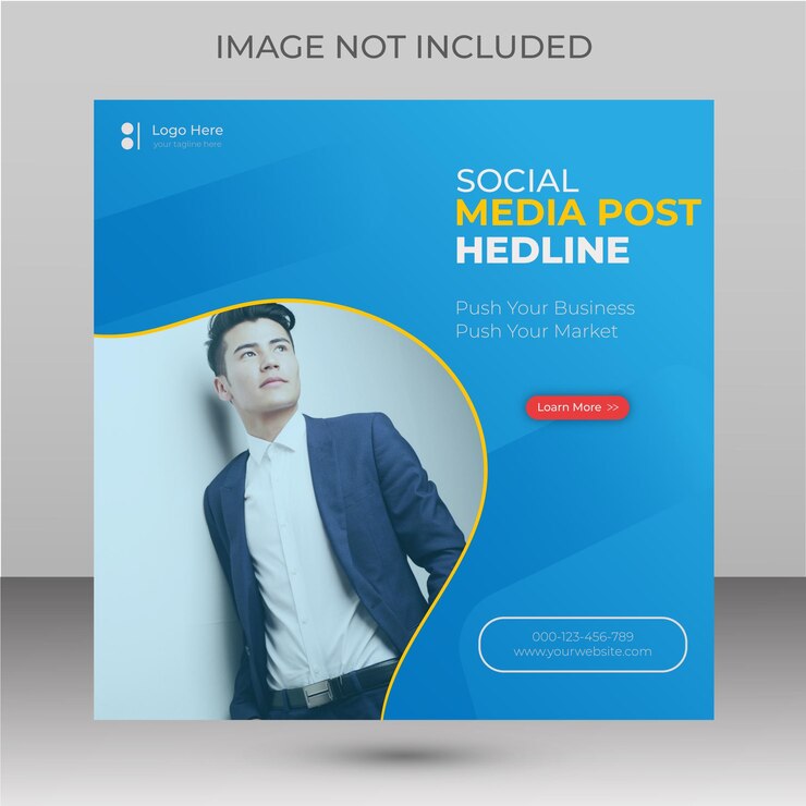Publicación de marketing digital y redes sociales corporativas y plantilla de banner de instagram Vector Premium