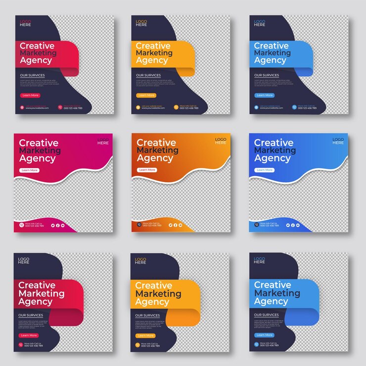 Vector publicación de marketing empresarial en redes sociales o plantilla de banner de instagram