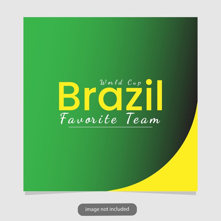 Vector publicación en redes sociales de la copa mundial de brasil