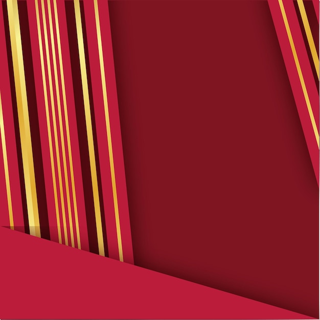 publicación en las redes sociales de fondo rojo con un tema elegante de lujo