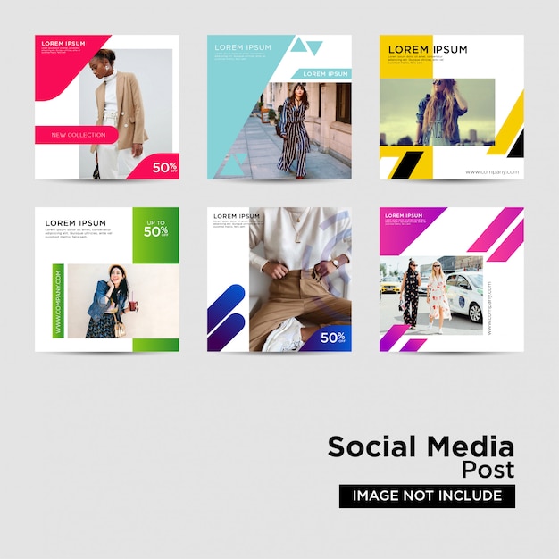 Publicación en redes sociales para plantilla de marketing digital