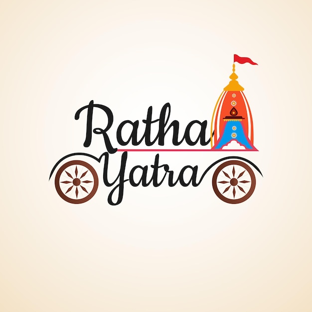 Vector publicación en redes sociales de ratha yatra