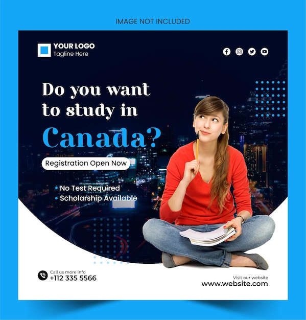 Publicación en redes sociales de vector study en canadá