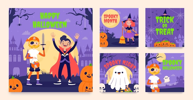 Publicaciones de instagram de celebración de Halloween