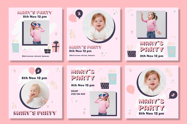Publicaciones de Instagram de cumpleaños para niños