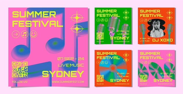 Publicaciones de instagram del festival de música